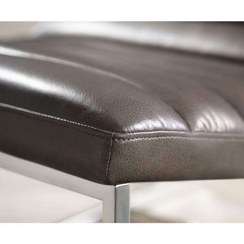 Bardot Elephant Gray Bonded Leather Modern Lounge Chair in scene