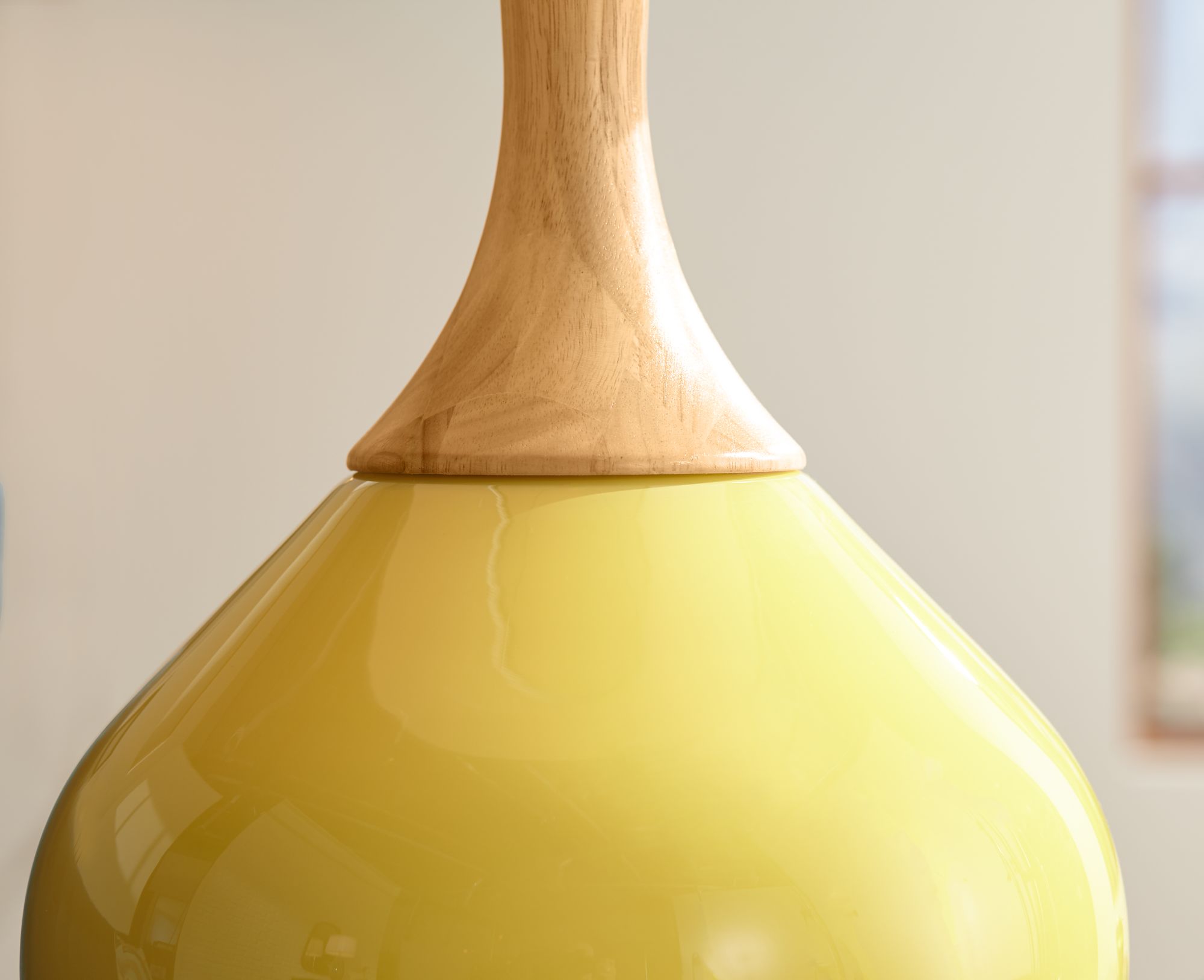 Image 7 Color Plus Wexler 31" White Shade Daffodil Yellow Table Lamp in scene