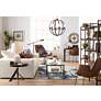 Aloft Brown Faux Leather Modern Dining Chair in scene