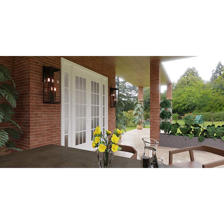 Image 1 Westover 4-Light Earth Black Outdoor Wall Lantern in scene