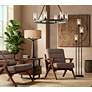 1_Franklin Iron Works Tremont Industrial Bronze Lamp with Table Top Dimmer in scene
