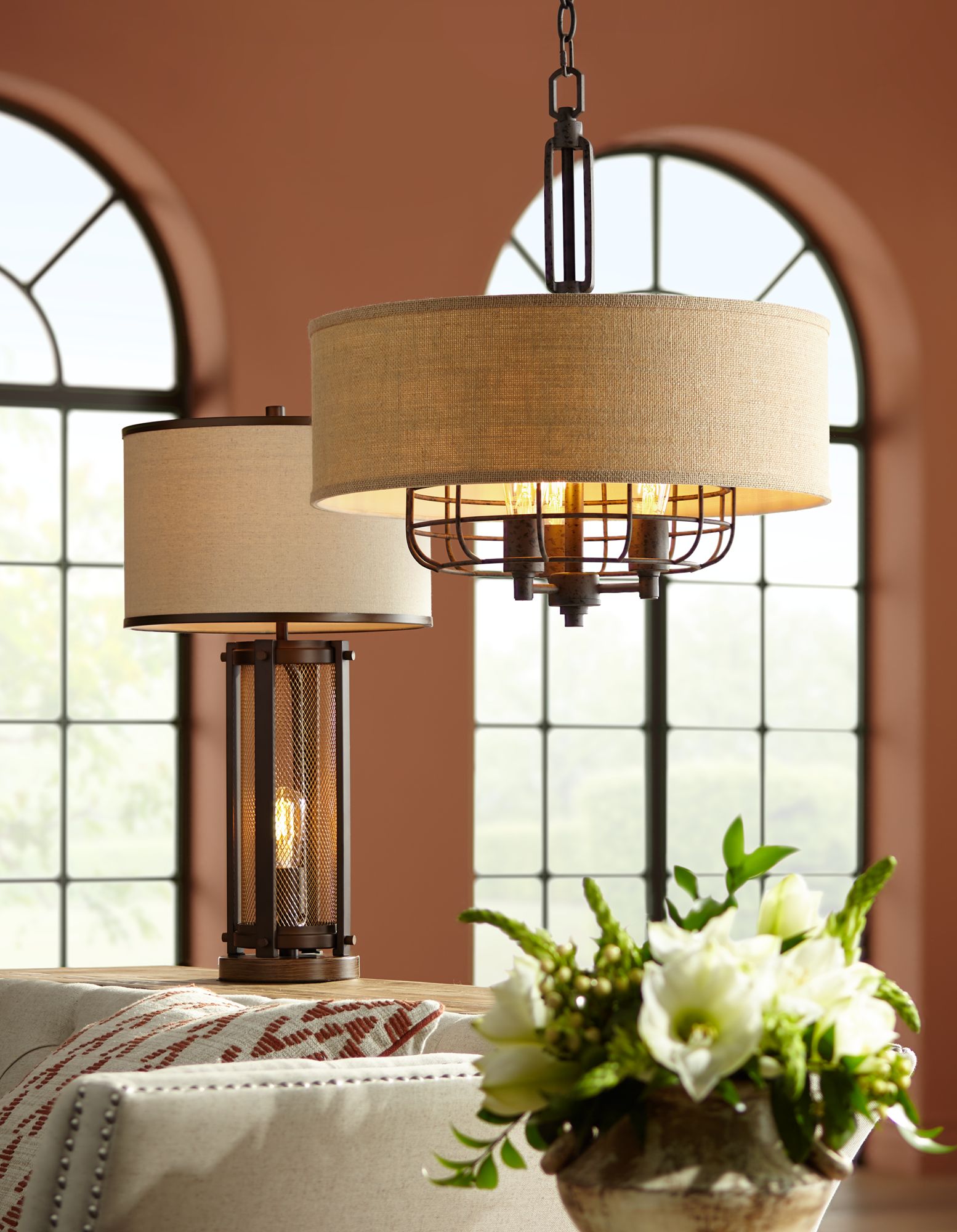 tremont 20 wide rust pendant light