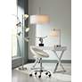 2_360 Lighting Colby 21" Nickel Desk Lamp with Outlet and USB Port in scene