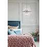 1_Sienna 17" Wide Chrome and Clear Glass 6-Light Pendant in scene