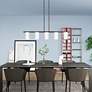 1_Astoria 43 3/4" Wide Olde Bronze 5-Light Linear Chandelier in scene