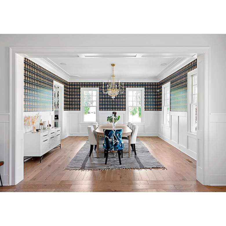 Image 1 Crystorama Haywood 28" Wide Aged Brass 9-Light Chandelier in scene