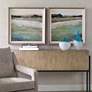 1_Uttermost Vivid Vista 28" Square 2-Piece Framed Wall Art Set in scene