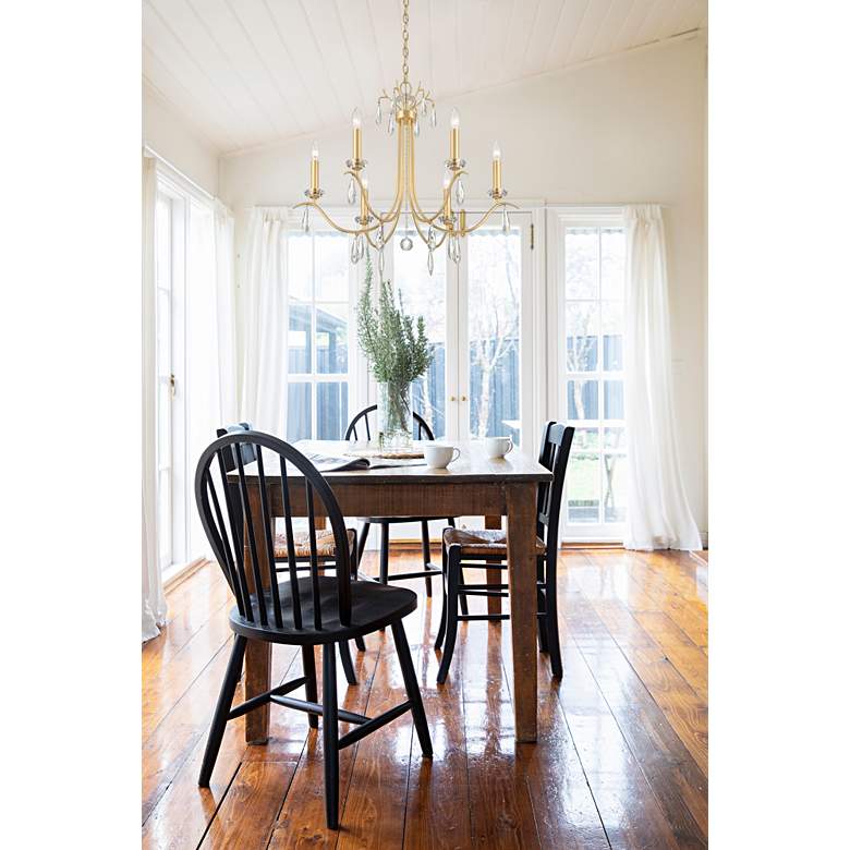 Image 1 Crystorama Rollins 28" Wide Antique Gold 6-Light Chandelier in scene
