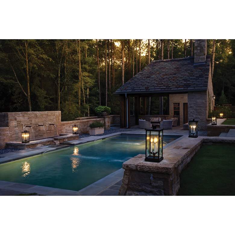 Image 1 Hinkley Weymouth 20 1/4" Black Finish Outdoor Pier Mount LED Light in scene