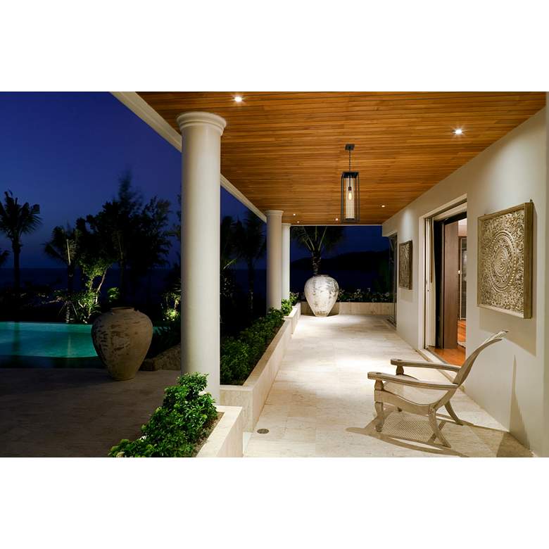 Image 1 Dunbroch 26 3/4" High Black Outdoor Hanging Light in scene