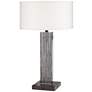 19X48 - 30"H Acrylic and Bronze Table Lamp w/ 2Outlets 1USB