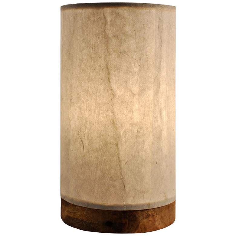 Image 1 1Eangee 9 inchH Paper Cylinder Glacier Mini Table Accent Lamp