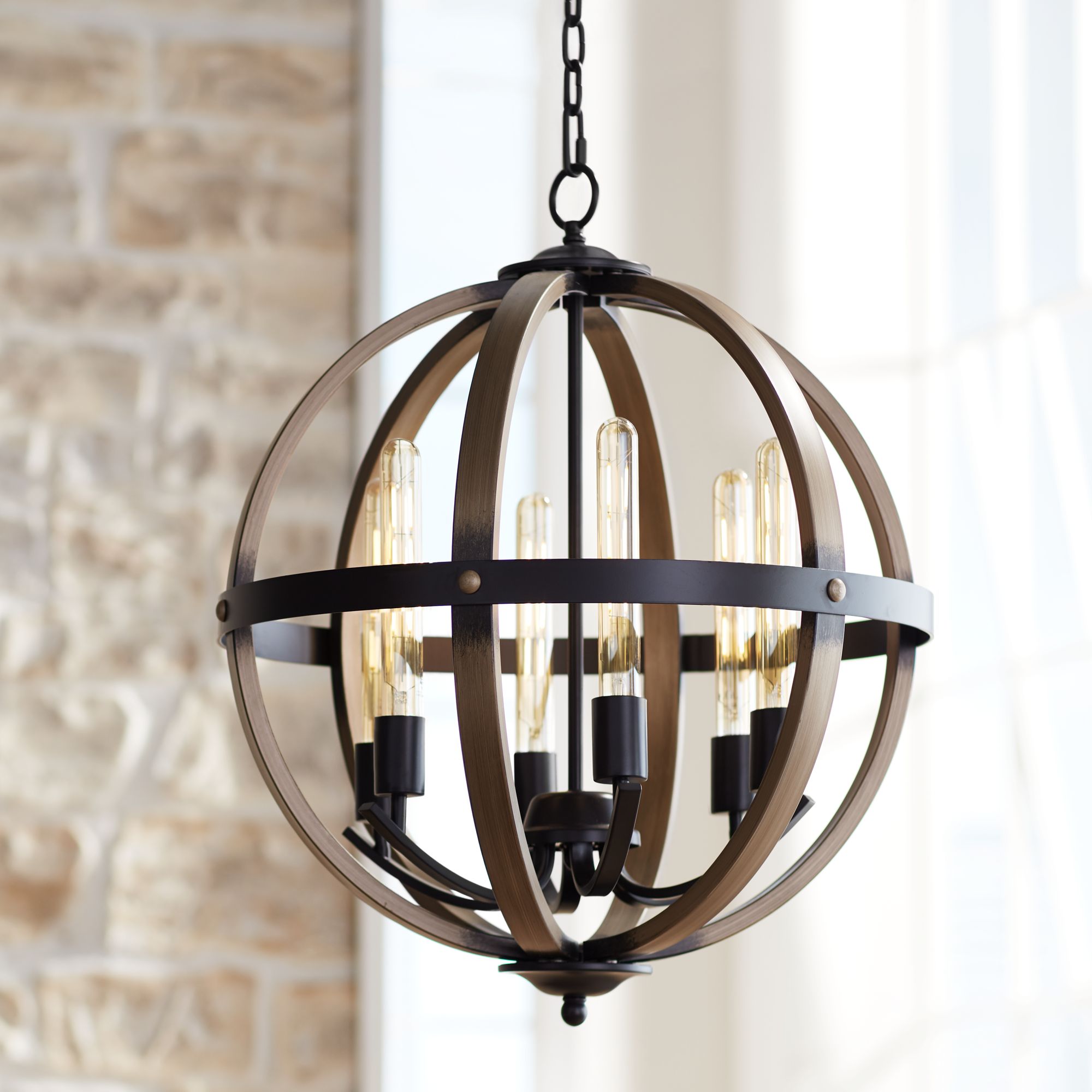 wooden chandelier modern