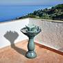 2_Pleasant Pond 25 1/4" Outdoor Pedestal Frog Fountain in scene