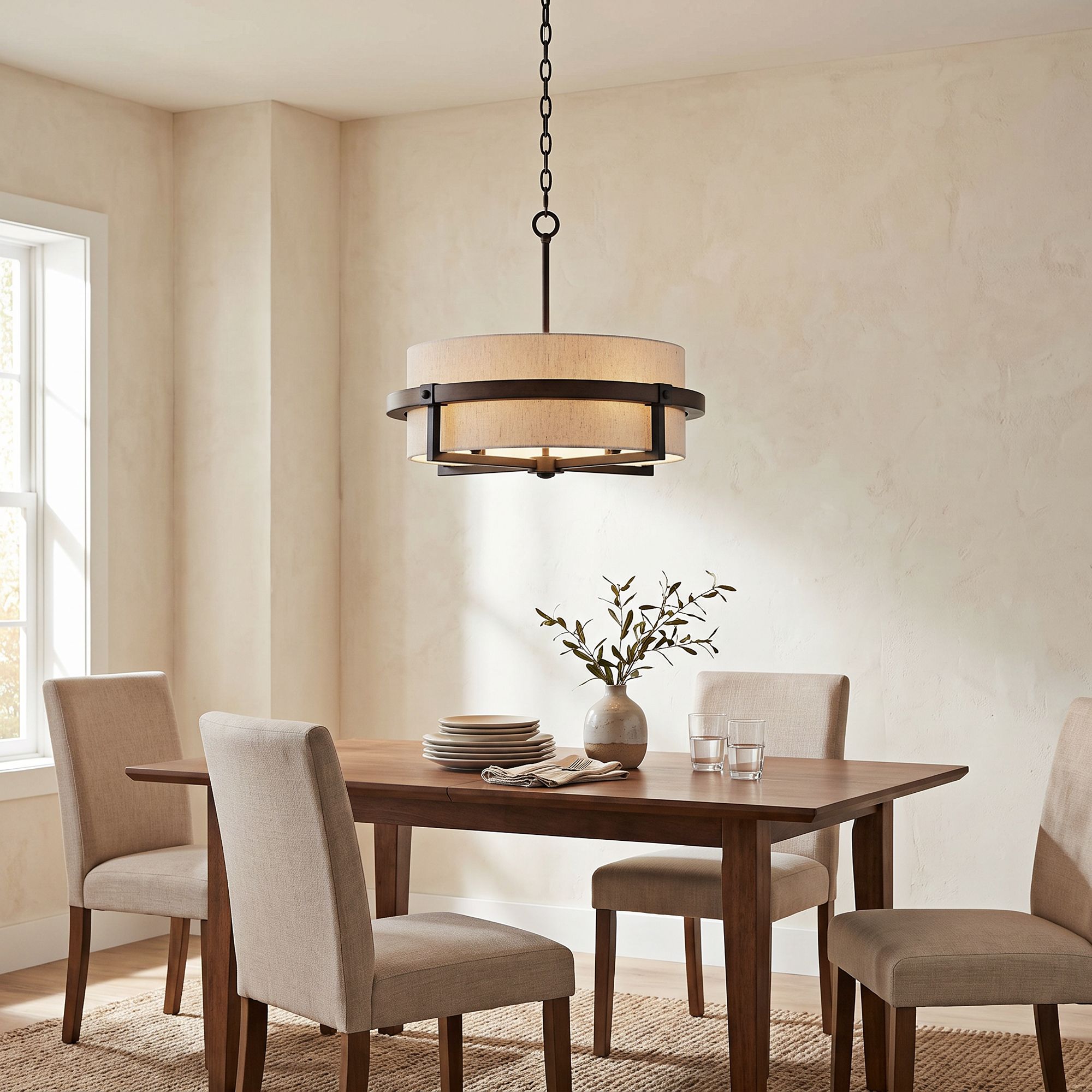 Image 1 Possini Euro Castille 22" Wide Bronze Rustic Modern Pendant Light in scene