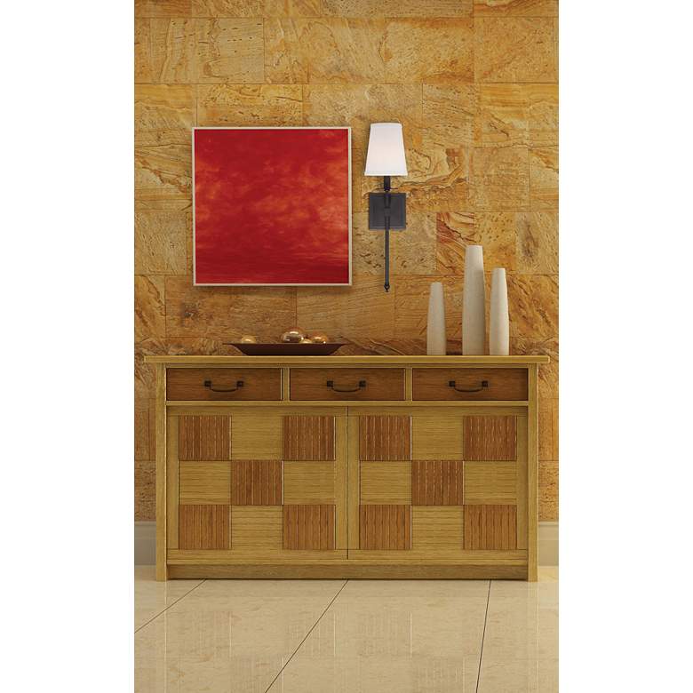 Image 1 Savoy House Essentials Monroe 20" High Classic Bronze 1-Light Wall Sco in scene