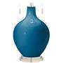 Color Plus Toby 28&quot; High Modern Glass Mykonos Blue Table Lamp