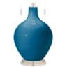Color Plus Toby 28&quot; High Modern Glass Mykonos Blue Table Lamp