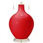 Color Plus Toby Nickel 28&quot; Modern Bright Red Table Lamp