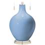 Color Plus Toby Nickel 28&quot; Modern Placid Blue Table Lamp