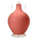 Color Plus Toby 28&quot; Modern Glass Coral Reef Pink Table Lamp