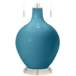 Color Plus Toby 28&quot; Modern Glass Great Falls Blue Table Lamp