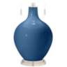 Color Plus Toby Nickel 28&quot; Regatta Blue Glass Table Lamp