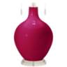 Color Plus Toby Nickel 28&quot; Modern French Burgundy Red Table Lamp