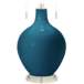 Color Plus Toby 28&quot; High Modern Glass Oceanside Blue Table Lamp