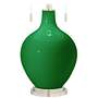 Color Plus Toby 28&quot;  Modern Glass Envy Green Table Lamp