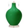 Color Plus Toby 28&quot;  Modern Glass Envy Green Table Lamp
