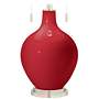Color Plus Toby Nickel 28&quot; Modern Ribbon Red Table Lamp