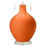 Color Plus Toby Nickel 28&quot; Modern Invigorate Orange Table Lamp
