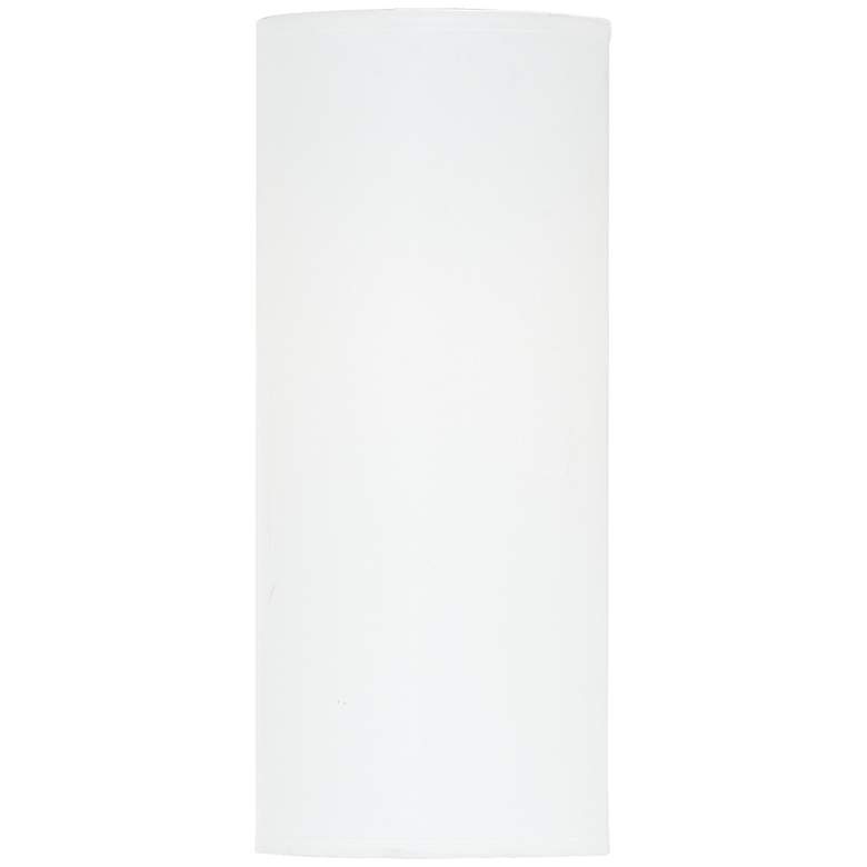 Image 1 1R062 - White Sandstone Linen Drum Lamp Shade