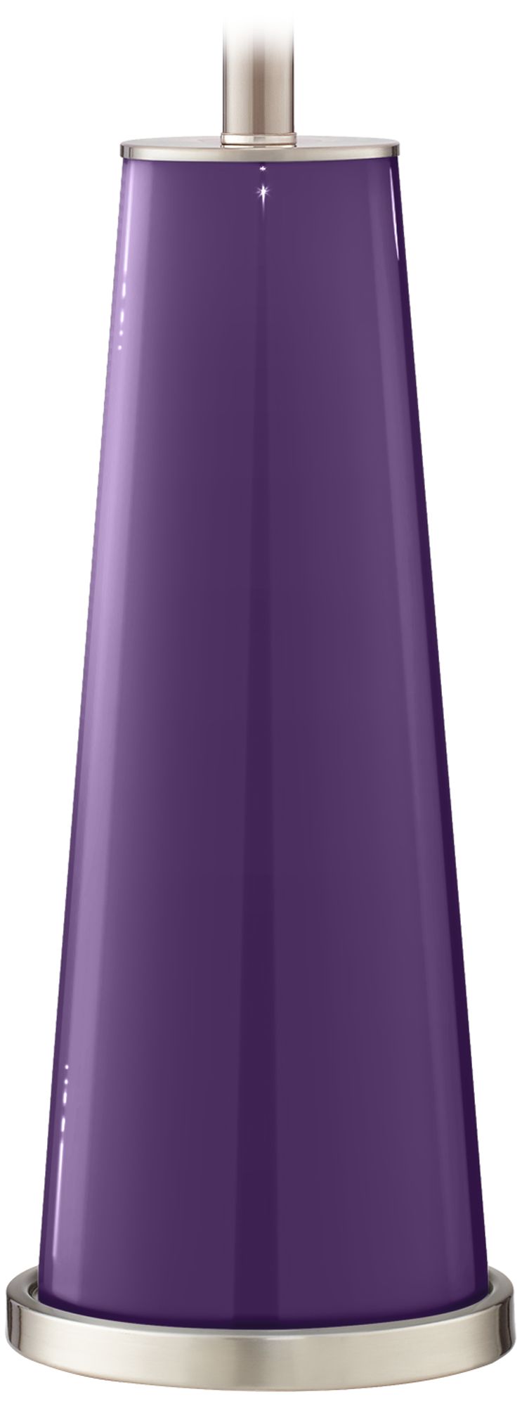 Color Plus Leo 29 1/2" Modern Glass Acai Purple Table Lamps Set of 2