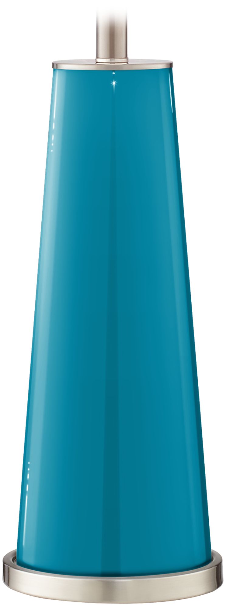 Color Plus Leo 29 1/2" Caribbean Sea Blue Glass Table Lamps Set of 2