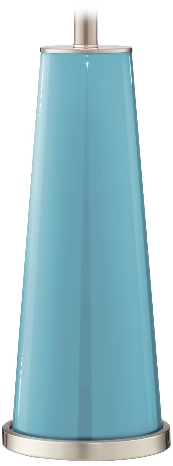 Color Plus Leo 29 1/2" Nautilus Blue Glass Table Lamps Set of 2