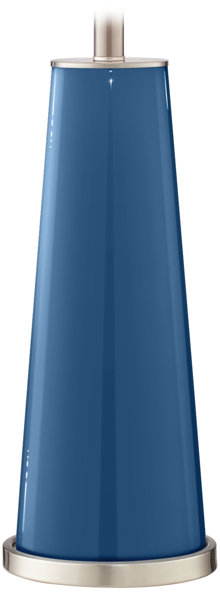 Color Plus Leo 29 1/2" Regatta Blue Modern Glass Table Lamps Set of 2