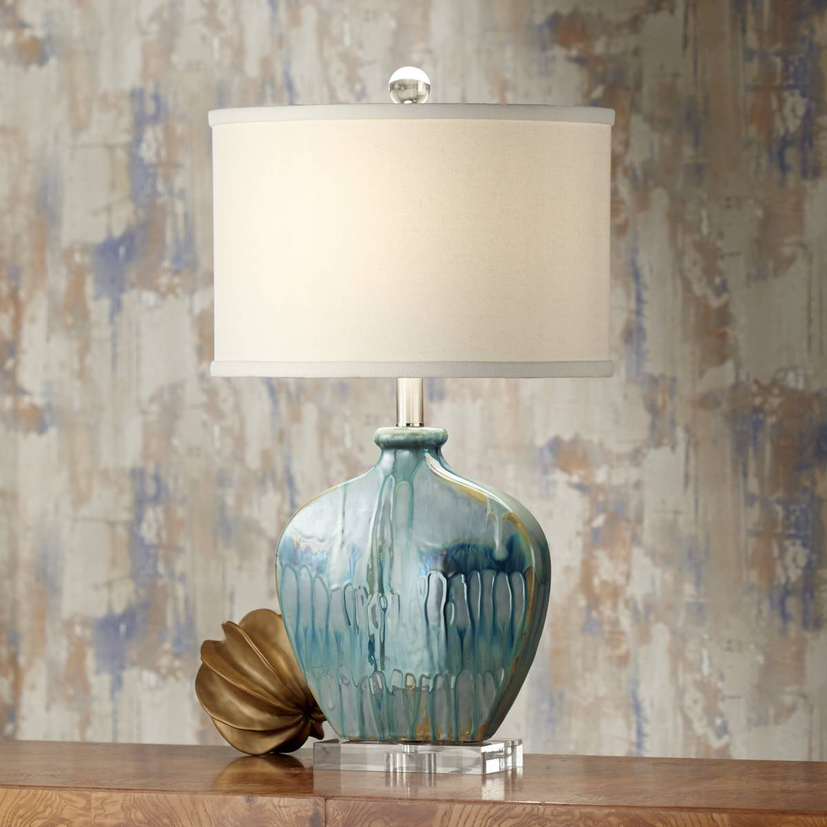 Blue, 21 In. 25 In., Table Lamps Lamps Plus