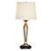 1V349 - Weathered Silver Column Table Lamp W/ Triangle Base