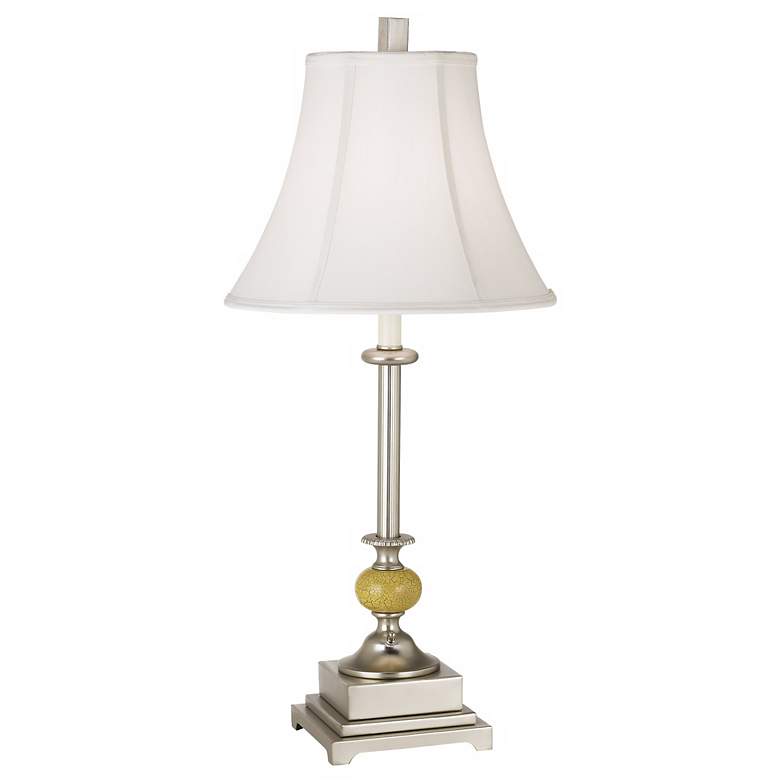 Image 1 1V358 - Nickel Slim Column Table Lamp W/ Square Base