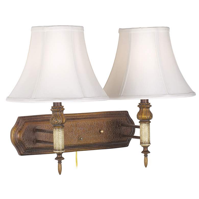 Image 1 1V382 - Soft Bell Shade Two-Light Wall Sconce