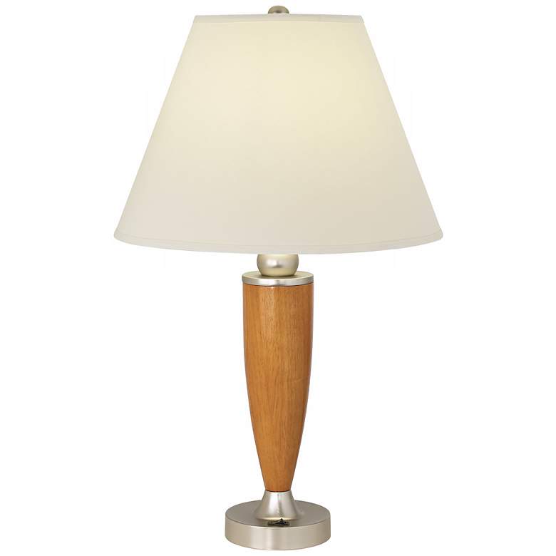 Image 1 1V458 - Garden Sherry Blossom Wood Table Lamp with Outlets