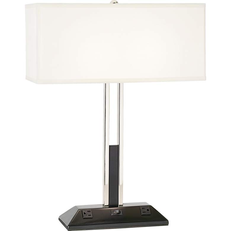 Image 1 1V481 - Polished Chrome and Ebony Black Table Lamp