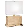 1V499 - Ivory Terrazo And Natural Finish Accent Table Lamp