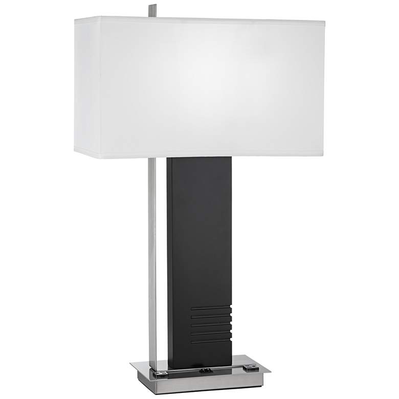 Image 1 1V538 - Matte Black and Brushed Nickel Table Lamp