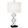 1V555 - Silver and Gloss Black Table Lamp