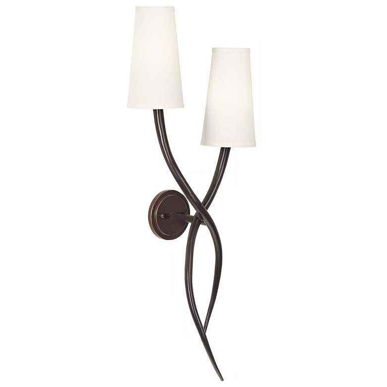 Image 1 1V571 - Vine Brown Metal Direct Wire 2-Light Wall Lamp