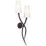 1V571 - Vine Brown Metal Direct Wire 2-Light Wall Lamp