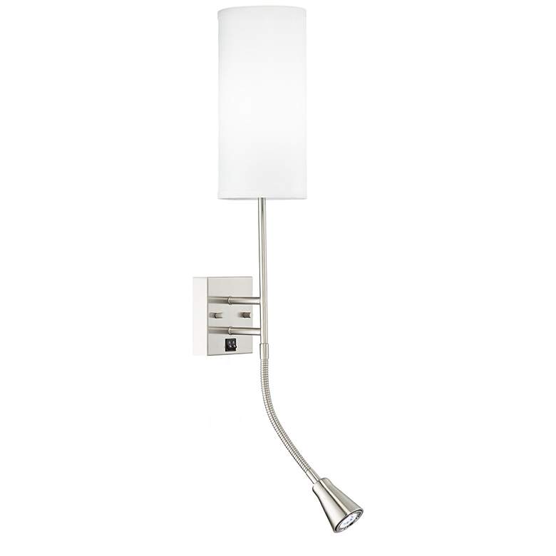 Image 1 1V585 - Polished Chrome Contoured 2-Light LED Wall Lamp